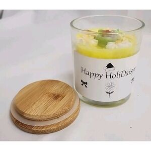 LQQK Daisy Candle Art Homemade Spring Flower Scent 9 oz Candle Happy‎ HoliDaisys